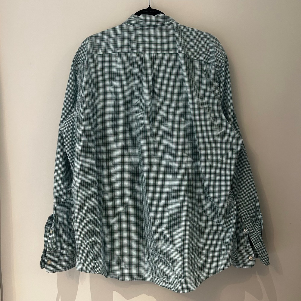 Vineyard Vines Classic Fit Murray Shirt Green Gingham Cotton Button Down Mens XL - Picture 2 of 6